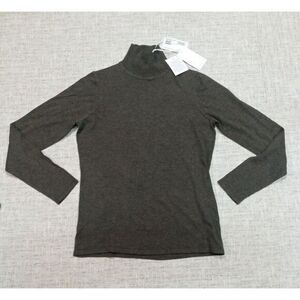 Bill Blass Sz S# K777C08227 Loden Brown Heather Classic Turtleneck MSRP $250 Nwt